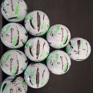 TaylorMade Golf Balls with Green and Black Accents
